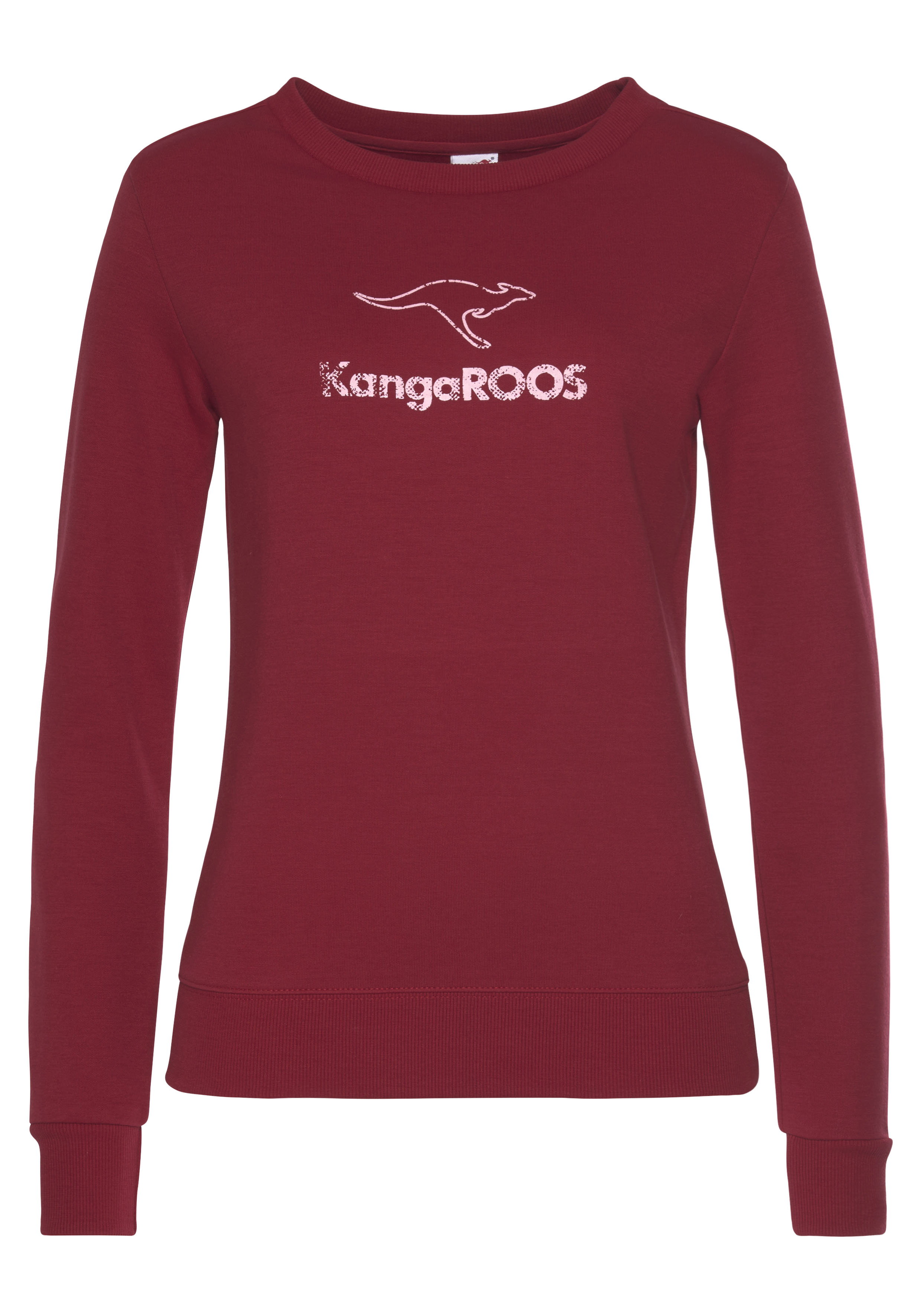 KangaROOS Sweatshirt mit Kontrastfarbenem Logodruck, Loungeanzug günstig online kaufen