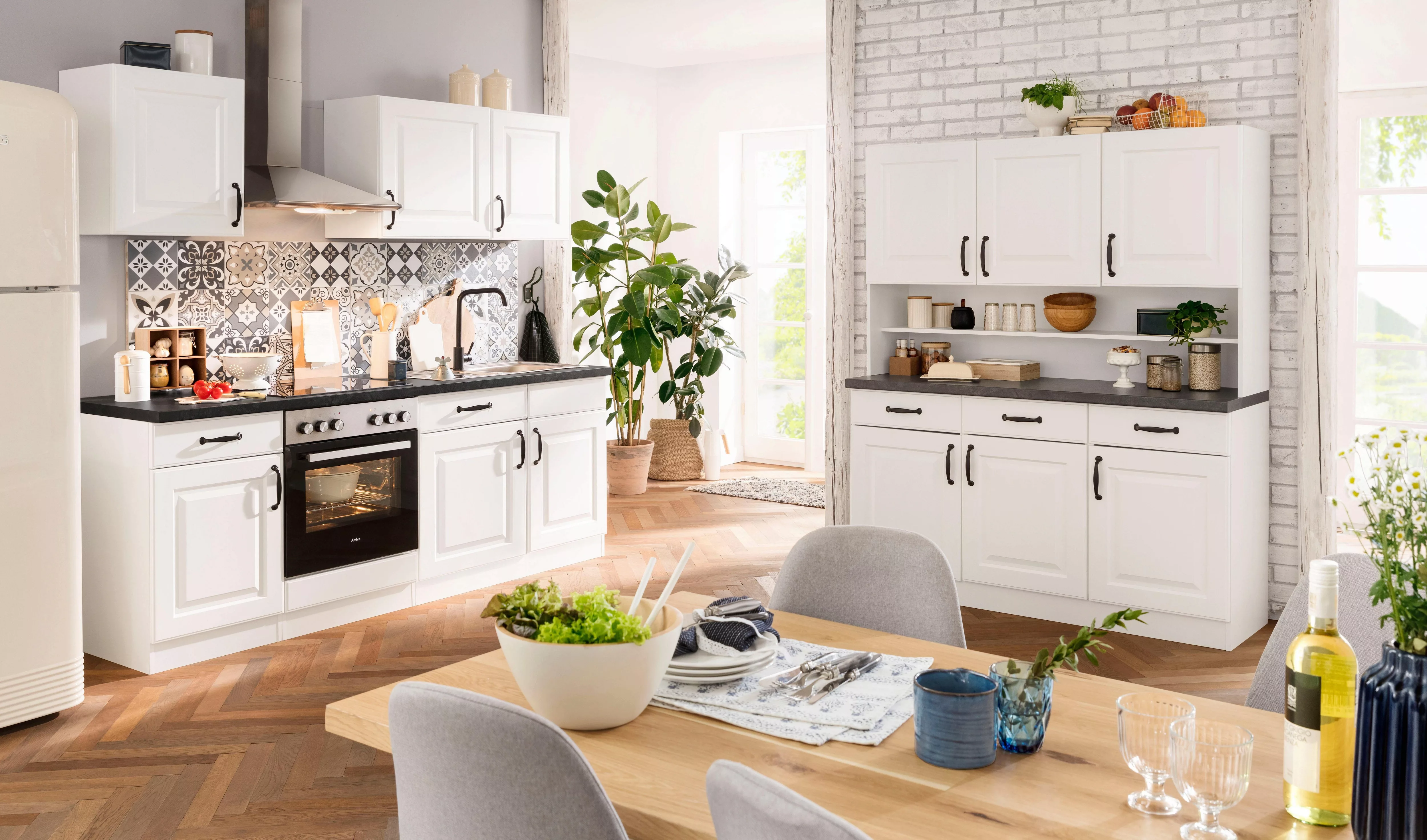 wiho Küchen Küchenzeile "Erla", ohne E-Geräte, Breite 220 cm günstig online kaufen