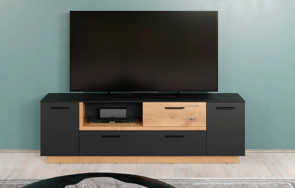 INOSIGN TV-Bank "Premont", (1 St.), ca. 187 cm breit, zweifarbiger TV-Schra günstig online kaufen