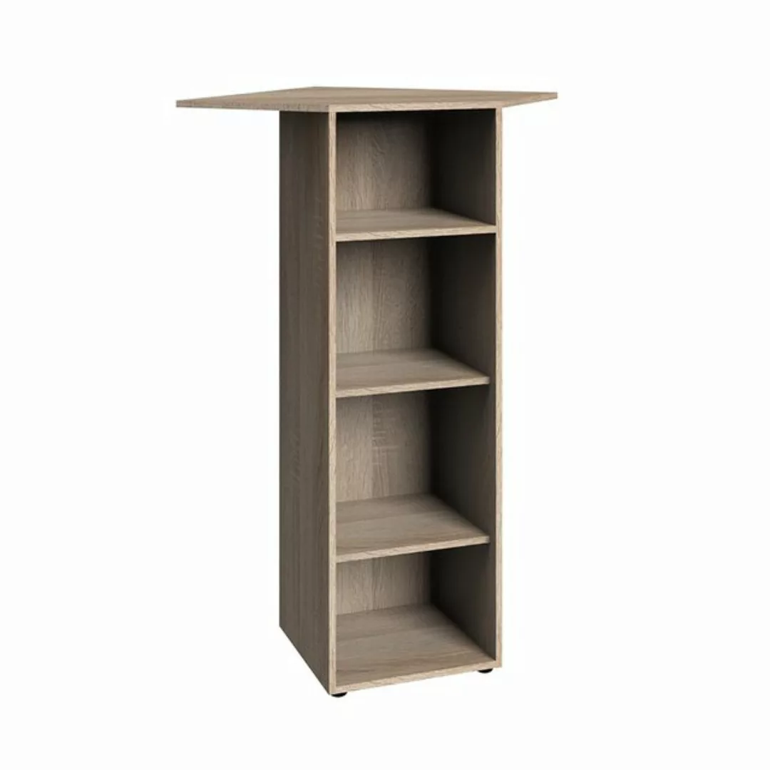 Lomadox Eckschrank MIAMI-43 Eckregal, Eiche, 3 offene Fächer, ca. 126cm hoc günstig online kaufen