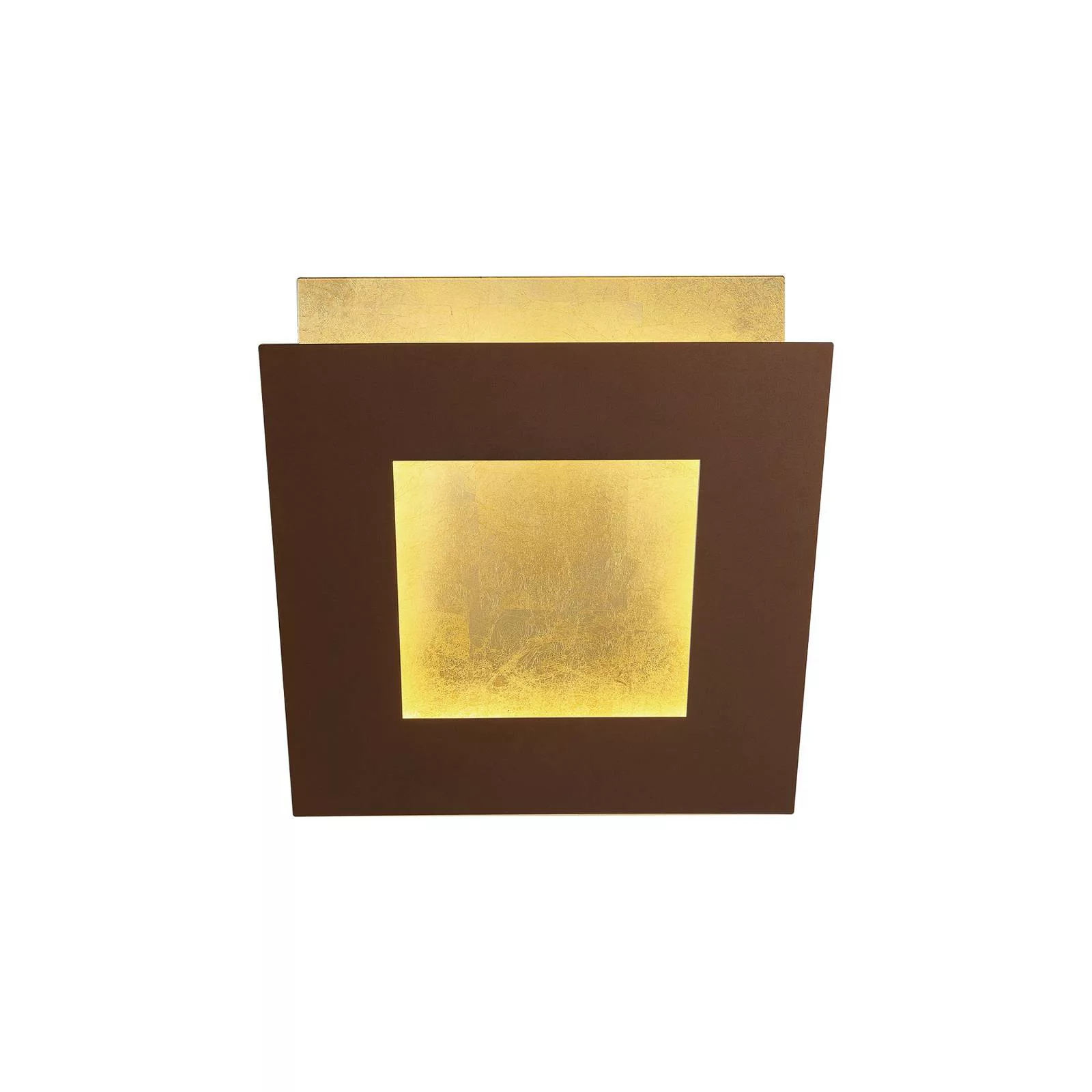 LED-Wandleuchte Dalia, corten/gold, 18 x 18 cm, Aluminium günstig online kaufen