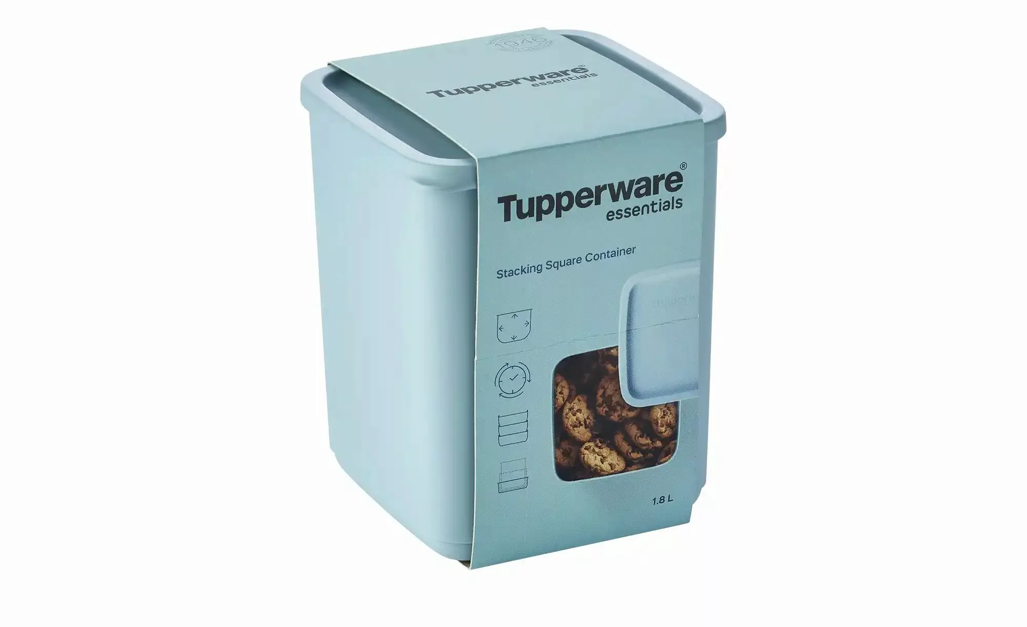 Tupperware Cubix   ¦ blau ¦ Kunststoff ¦ Maße (cm): B: 13 H: 13 T: 15.7 Küc günstig online kaufen