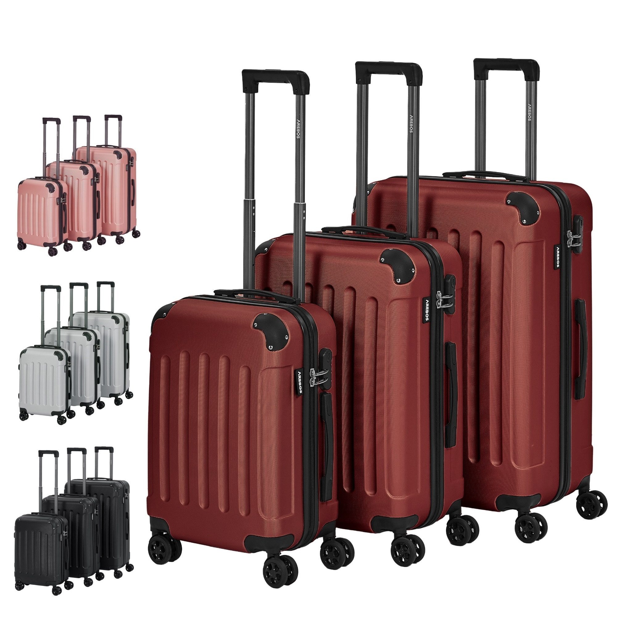 Arebos Koffer Hartschalen Koffer Trolley Reisekoffer günstig online kaufen