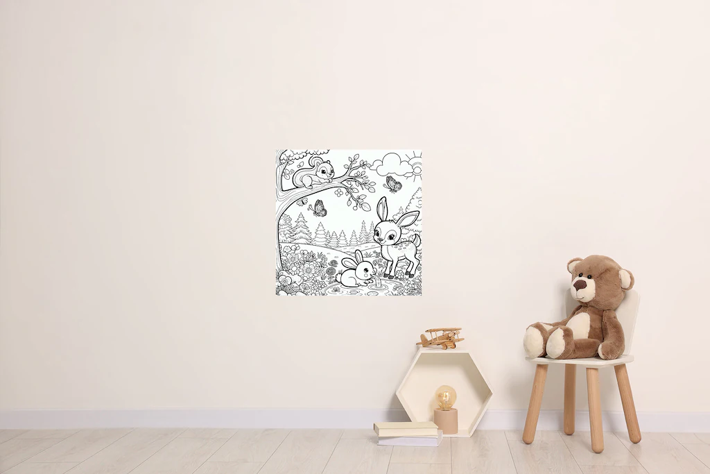 queence Wandsticker "Waldtiere", (1 St.), DIY-Wandsticker zum Bemalen günstig online kaufen