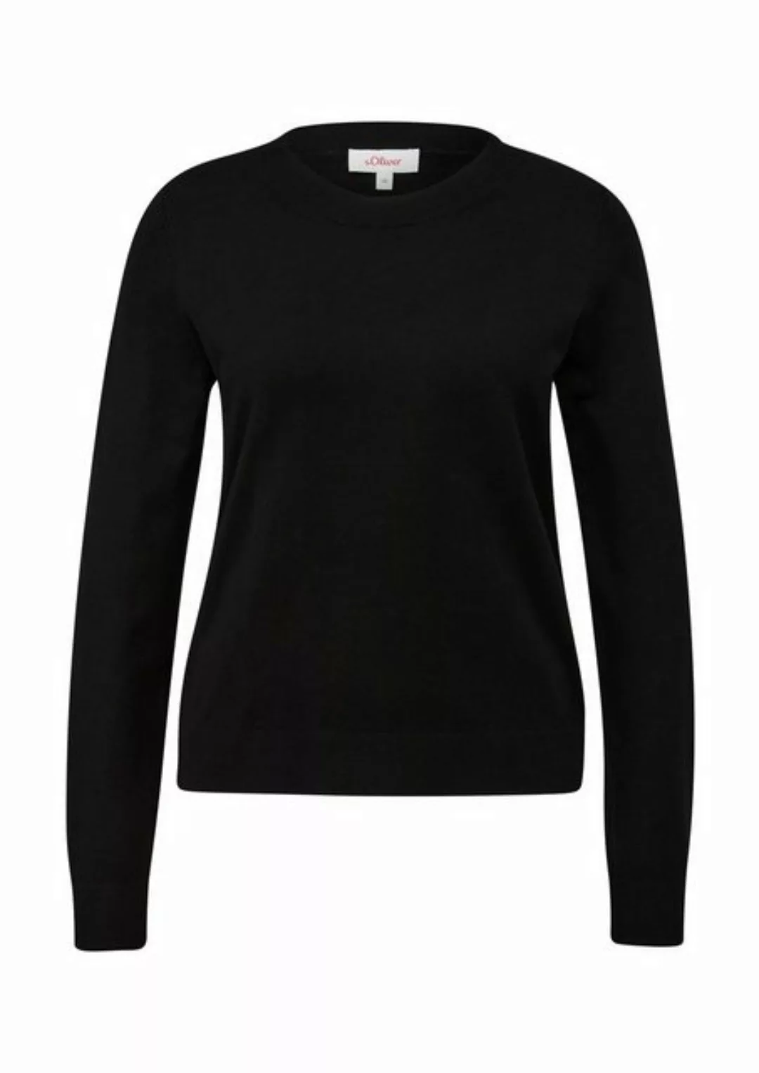 s.Oliver Strickpullover Pullover aus Viskosestretch Ziernaht günstig online kaufen