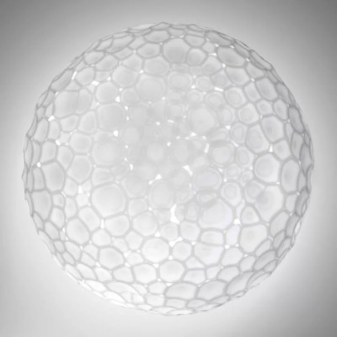 Wandleuchte Meteorite glas weiß / Deckenleuchte - Ø 48 cm - Artemide - Weiß günstig online kaufen