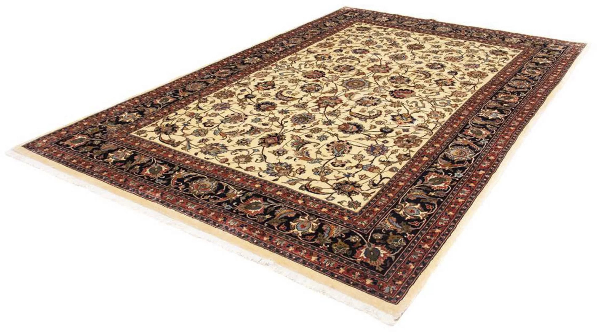 morgenland Wollteppich »Maschad Blumenmuster Beige 291 x 201 cm«, rechtecki günstig online kaufen