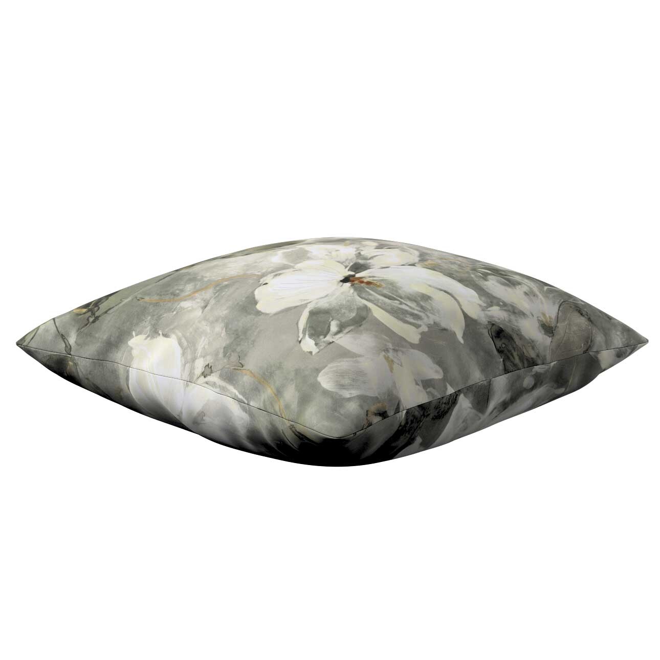 Kissenhülle Kinga, grau-weiß, 60 x 60 cm, Velvet (184-24) günstig online kaufen