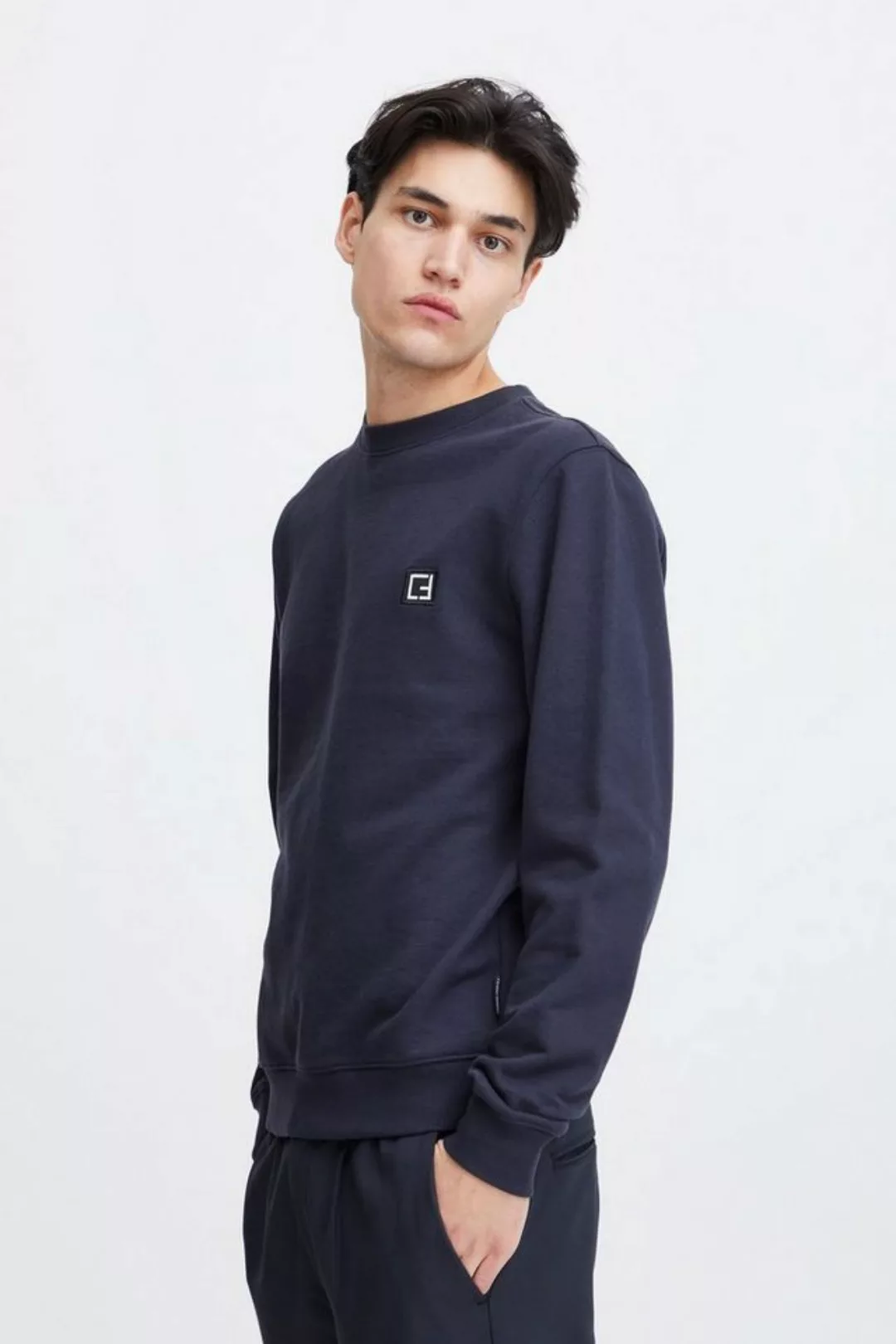 Casual Friday Sweatshirt CFSebastian 0130 with logo label Basic Sweatpullov günstig online kaufen