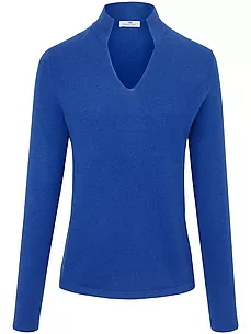 Pullover aus 100% Premium-Kaschmir Modell Vivien Peter Hahn Cashmere blau günstig online kaufen