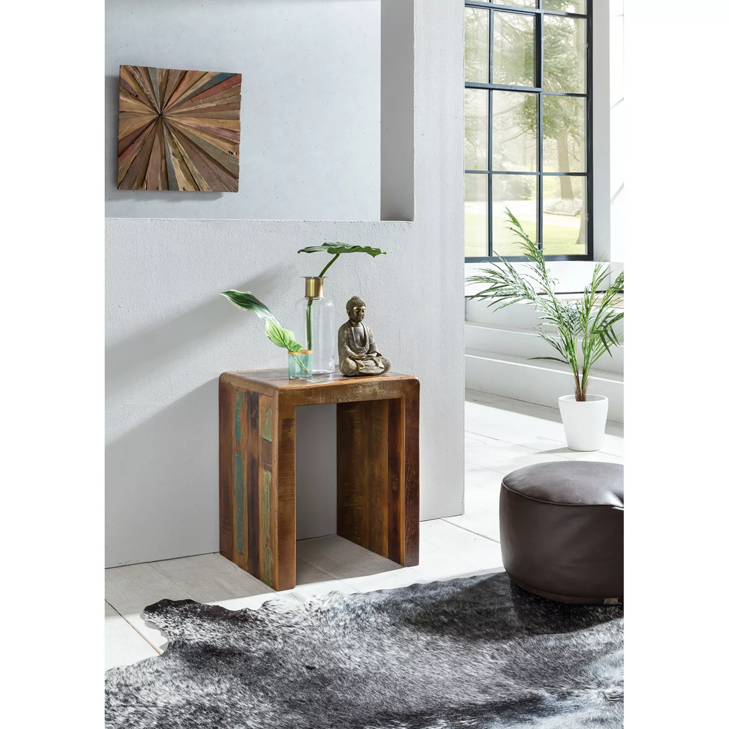 Beistelltisch Kalkutta 45 x 40 x 55 cm | Massivholz Couchtisch Wohnzimmer T günstig online kaufen