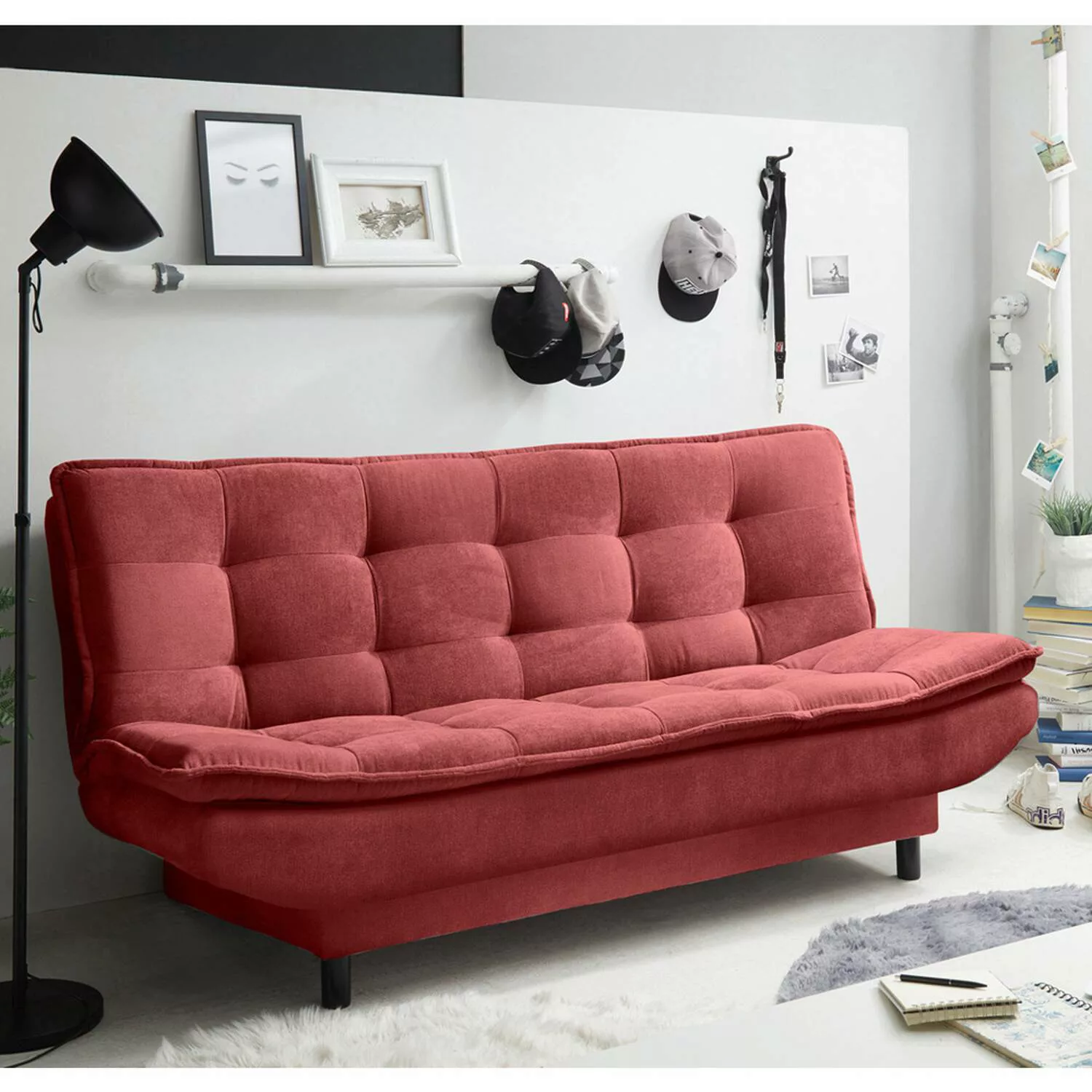 Lomadox Schlafsofa PIRNA-09, Schlafcouch Sofa Couch Jugendzimmer Gästezimme günstig online kaufen