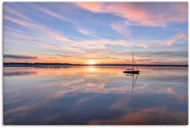 Artland Wandbild »Sonnenuntergang am Starnberger See II«, Bilder vom Sonnen günstig online kaufen