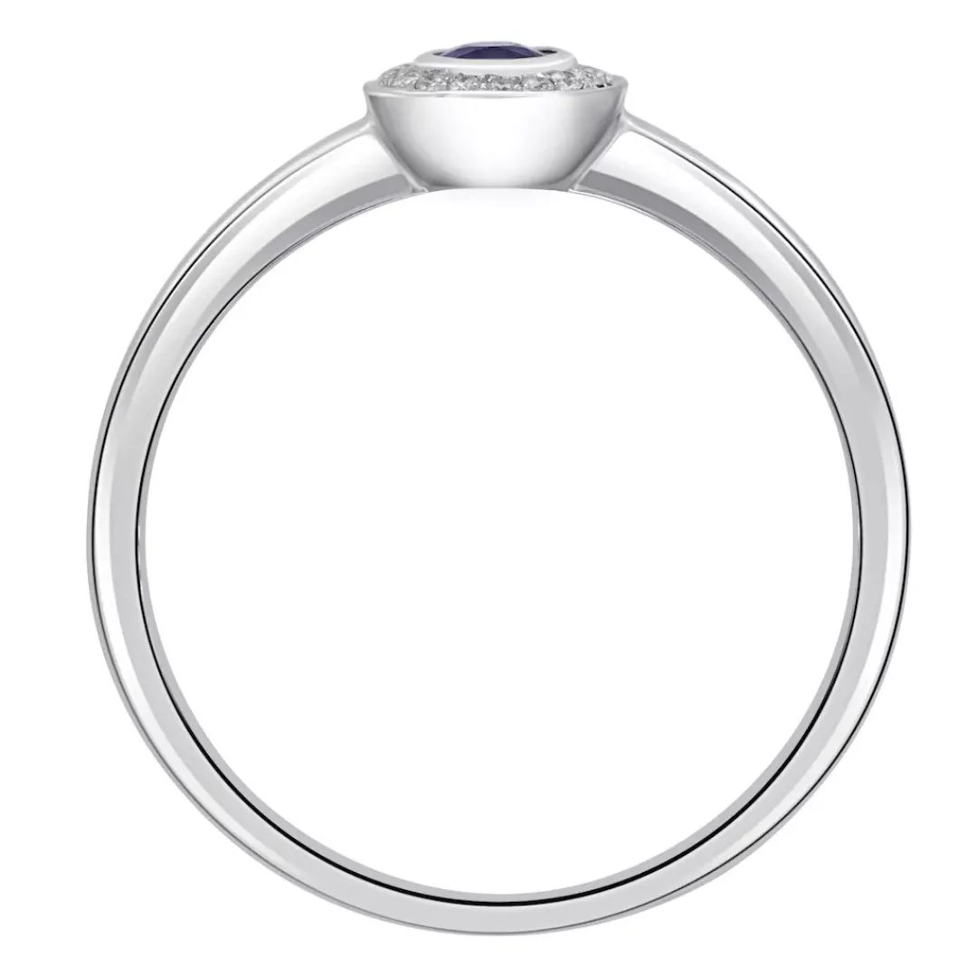 ONE ELEMENT Diamantring "0,05 ct Diamant Brillant Safir Ring aus 585 Weißgo günstig online kaufen