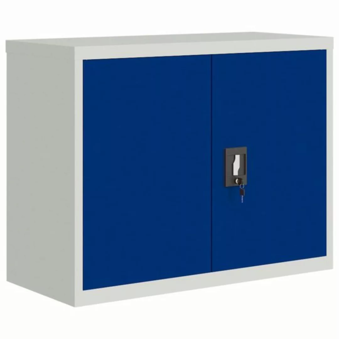 furnicato Aktenschrank Hellgrau und Blau 90x40x70 cm Stahl (1-St) günstig online kaufen