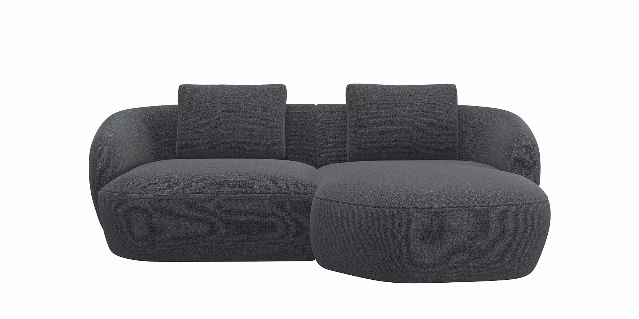 FLEXLUX Wohnlandschaft "Torino, rund, L-Form, Sofa-Ecke mit Recamiere, Long günstig online kaufen