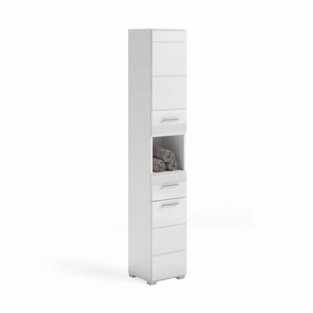 freiraum Hochschrank Linus in Weiß Hochglanz - 30x182x31cm (BxHxT) günstig online kaufen