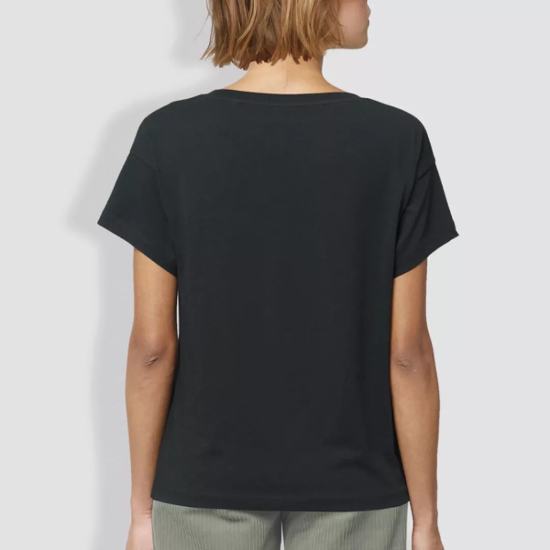 Damen T-shirt, "Sonate", Schwarz, Locker Geschnitten günstig online kaufen
