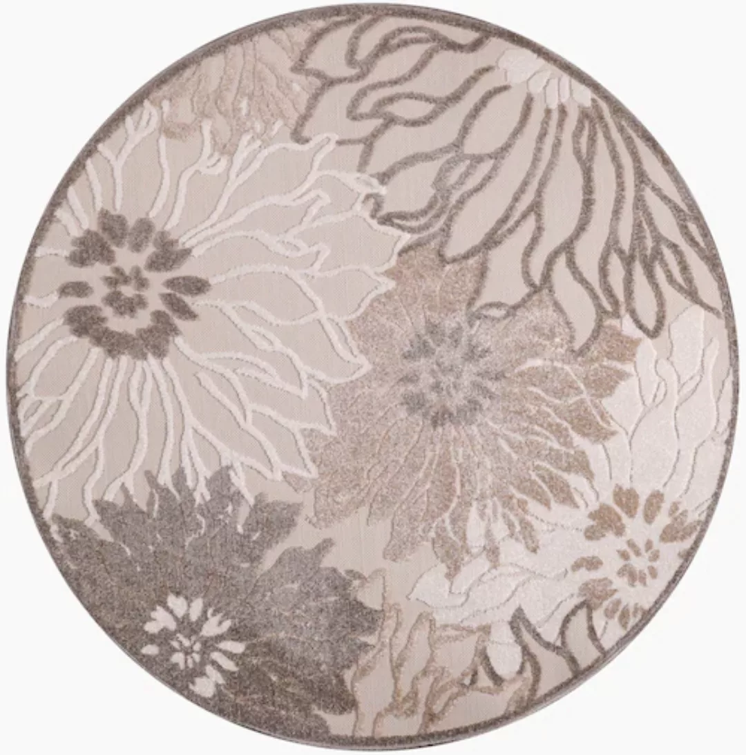 Sanat Teppich »Floral 2«, rund, In- und Outdoor geeignet, florales Design, günstig online kaufen