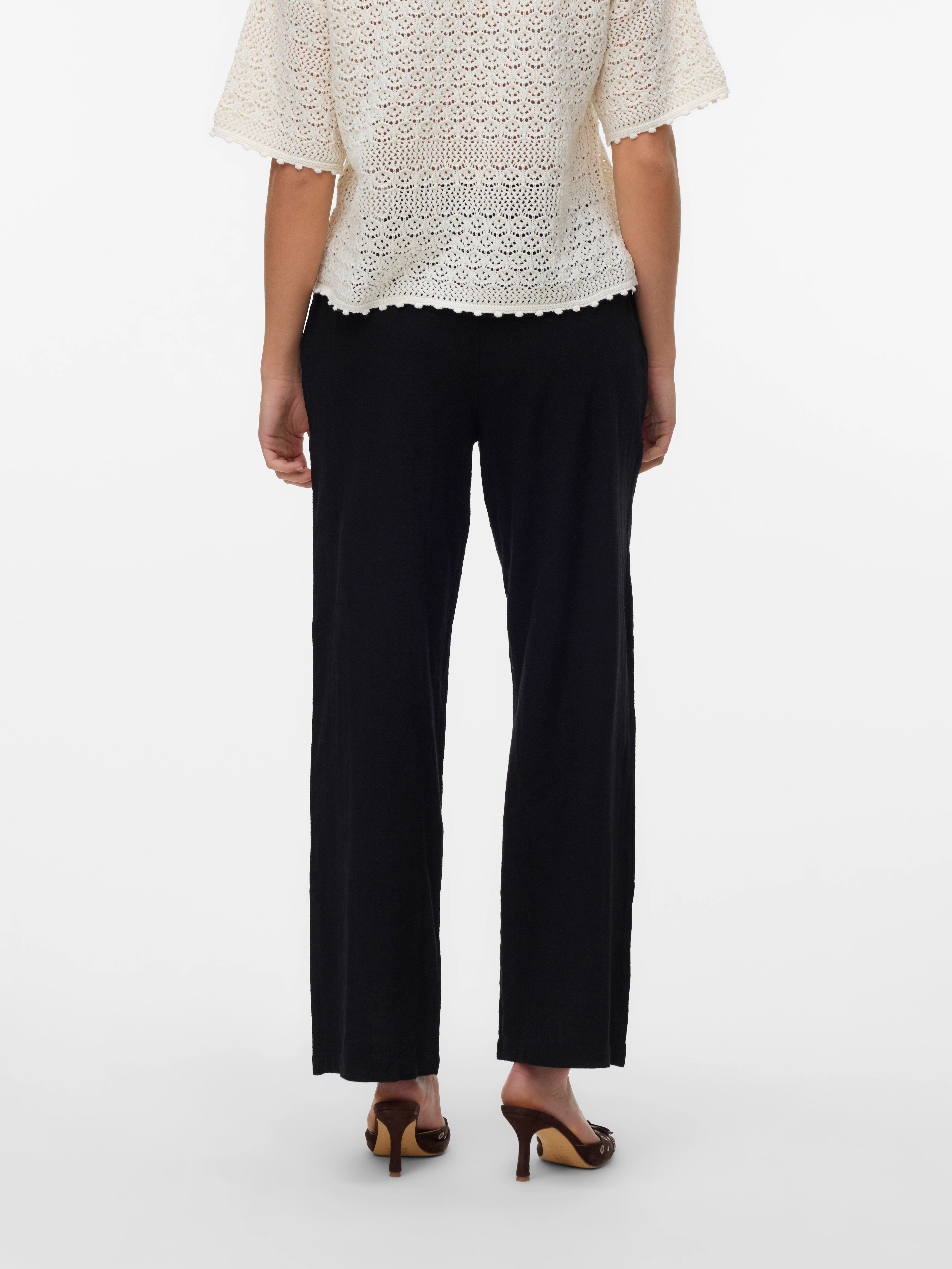Vero Moda Schlupfhose "VMCAIA MW WIDE PANT WVN NOOS", Sommerhose, mit Leine günstig online kaufen