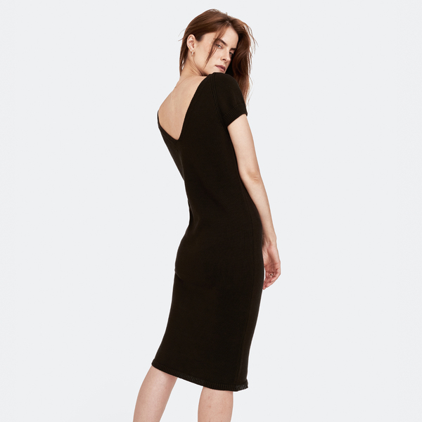 Gestricktes Kleid Mit Kurzen Ärmeln günstig online kaufen