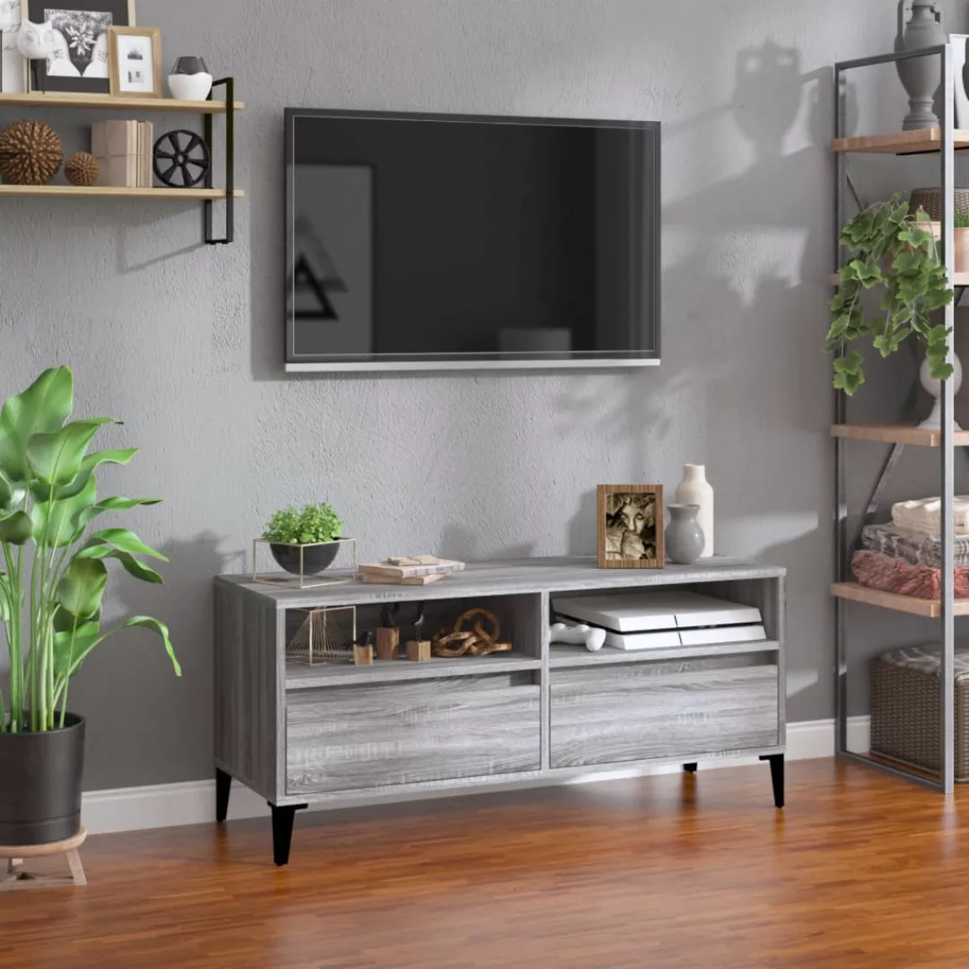 Vidaxl Tv-schrank Grau Sonoma 100x34,5x44,5 Cm Holzwerkstoff günstig online kaufen