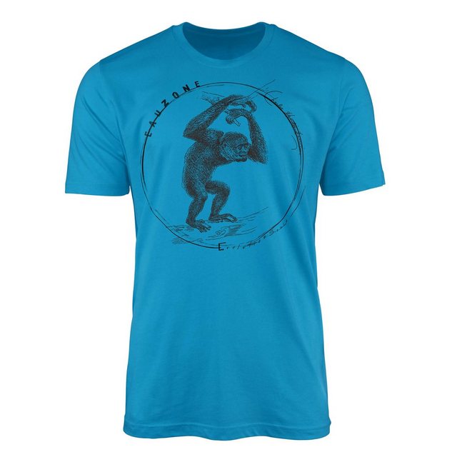 Sinus Art T-Shirt Evolution Herren T-Shirt Siamang günstig online kaufen