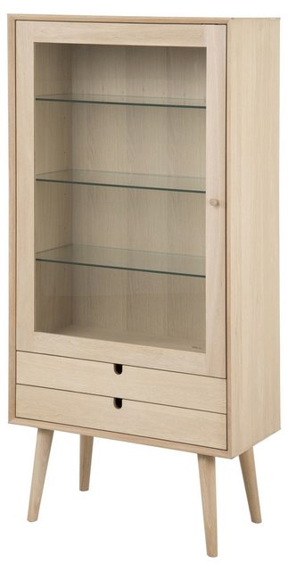 ACTONA GROUP Standvitrine in Eiche weiss pigmentiert - 72x143,2x36cm (BxHxT günstig online kaufen