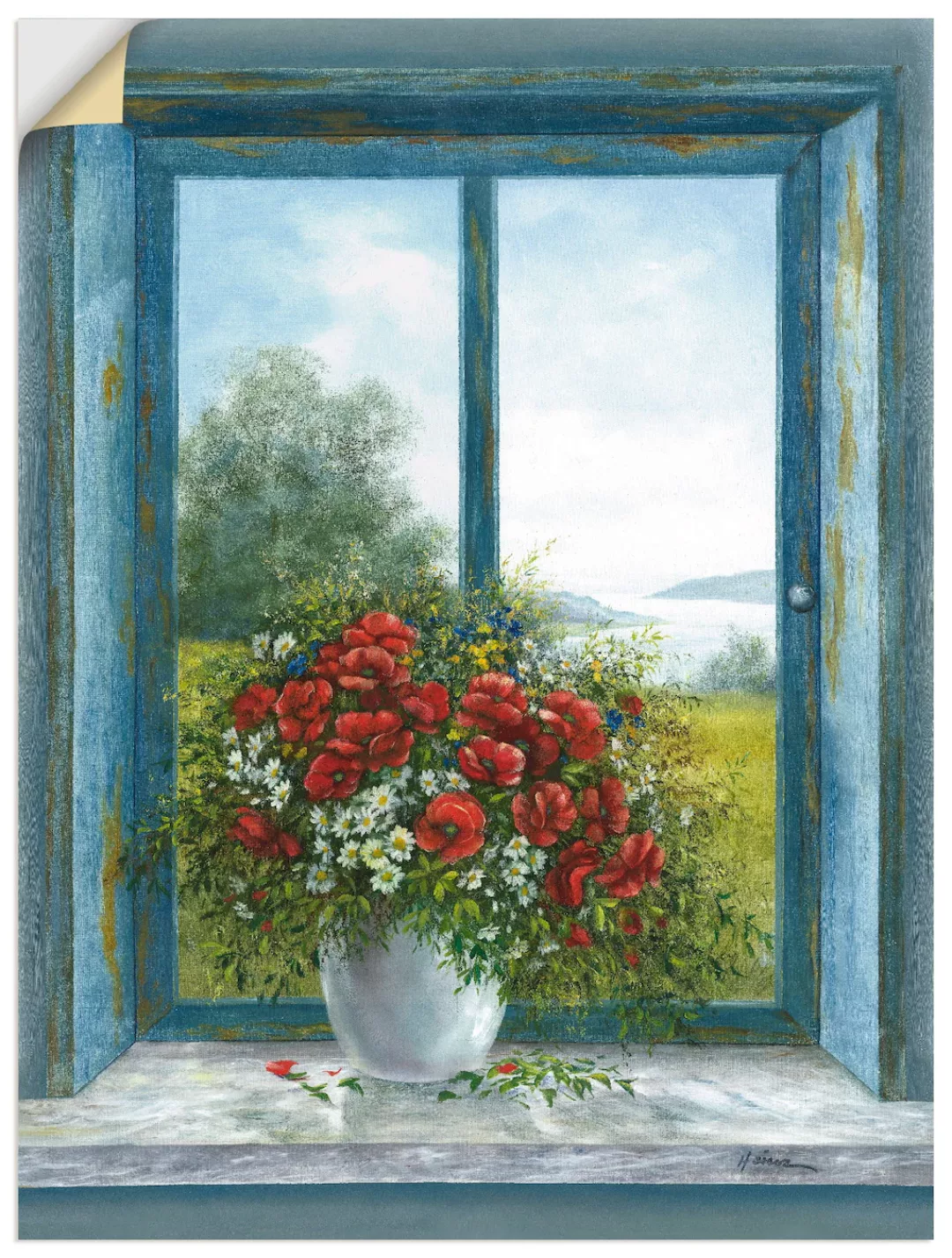 Artland Wandbild »Mohnblumen am Fenster«, Arrangements, (1 St.) günstig online kaufen