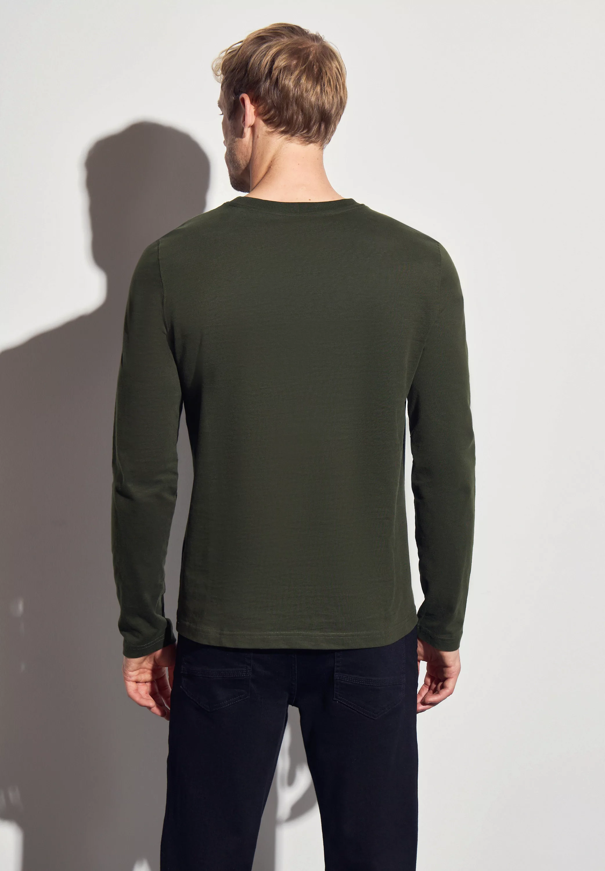 STREET ONE MEN Langarmshirt, aus reiner Baumwolle günstig online kaufen