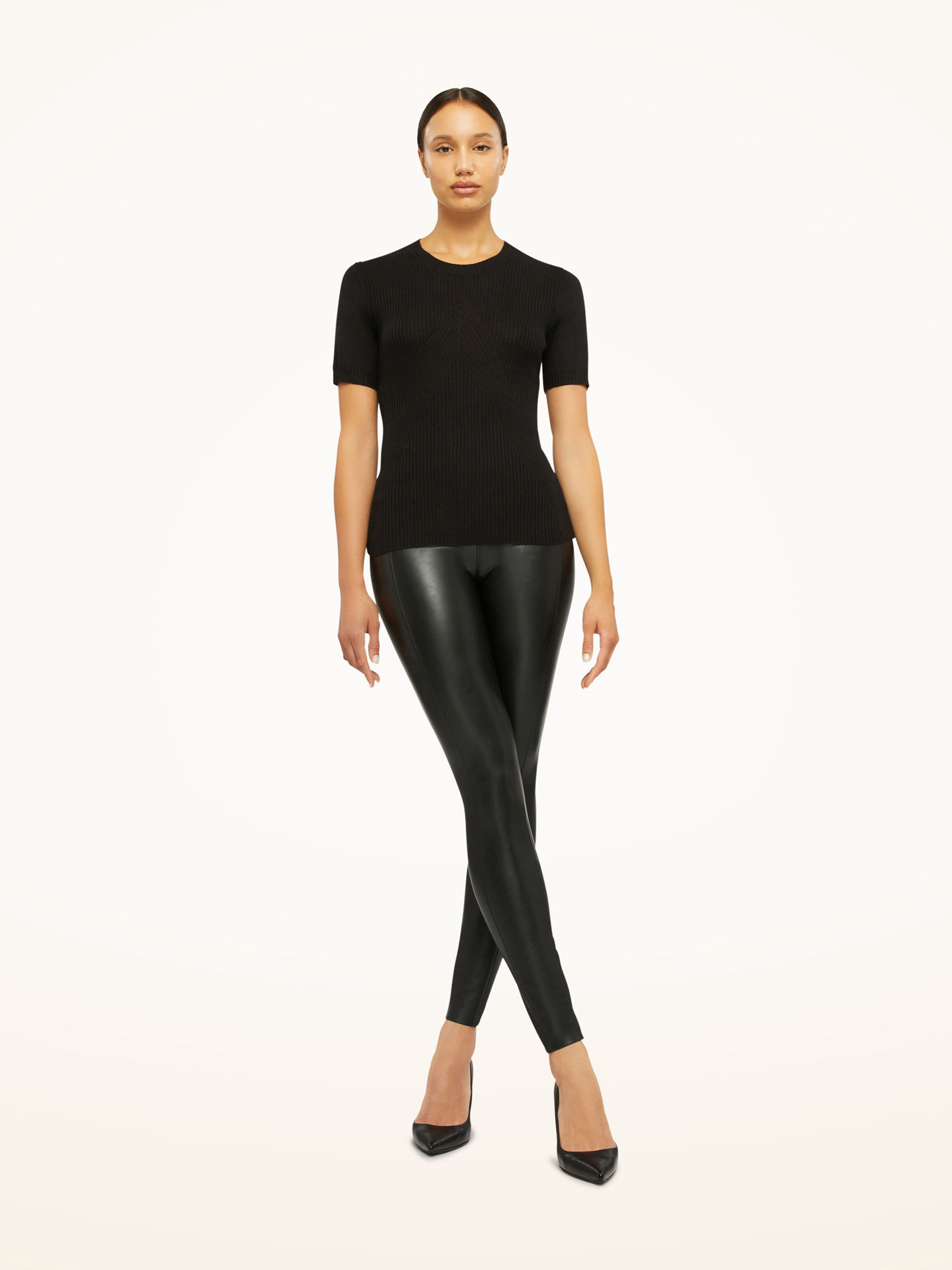 Wolford - Cashmere Top Short Sleeves, Frau, black, Größe: M günstig online kaufen