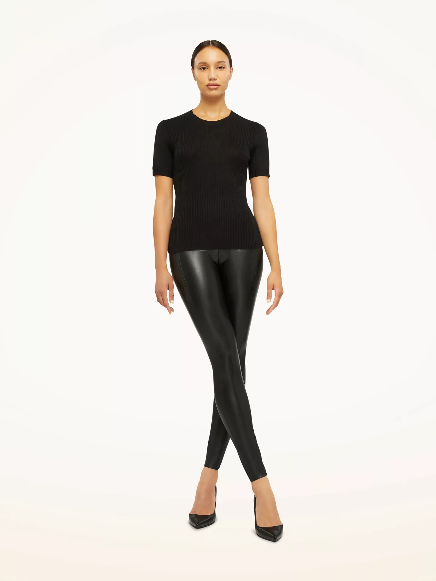 Wolford - Cashmere Top Short Sleeves, Frau, black, Größe: S günstig online kaufen