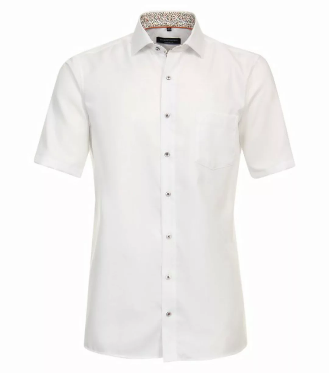 CASAMODA Businesshemd Kurzarmhemd - Comfort Fit - Struktur - Weiß günstig online kaufen