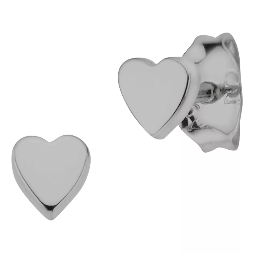 CAÏ Paar Ohrstecker "925/- Sterling Silber rhodiniert Herz" günstig online kaufen