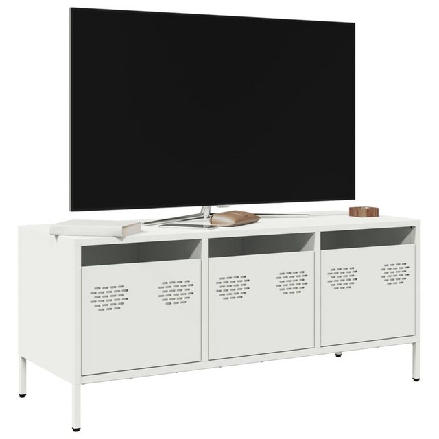 vidaXL Schrankmodule TV-Schrank Weiß 101,5x39x43,5 cm Kaltgewalzter Stahl günstig online kaufen