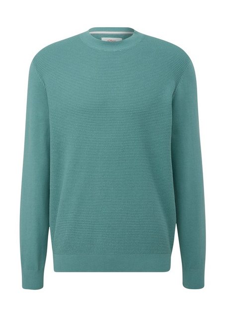 s.Oliver Strickpullover Waffelpiqué-Muster günstig online kaufen