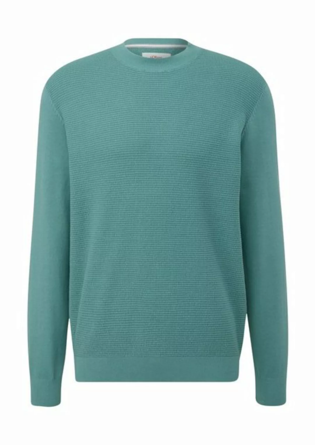 s.Oliver Strickpullover Waffelpiqué-Muster günstig online kaufen