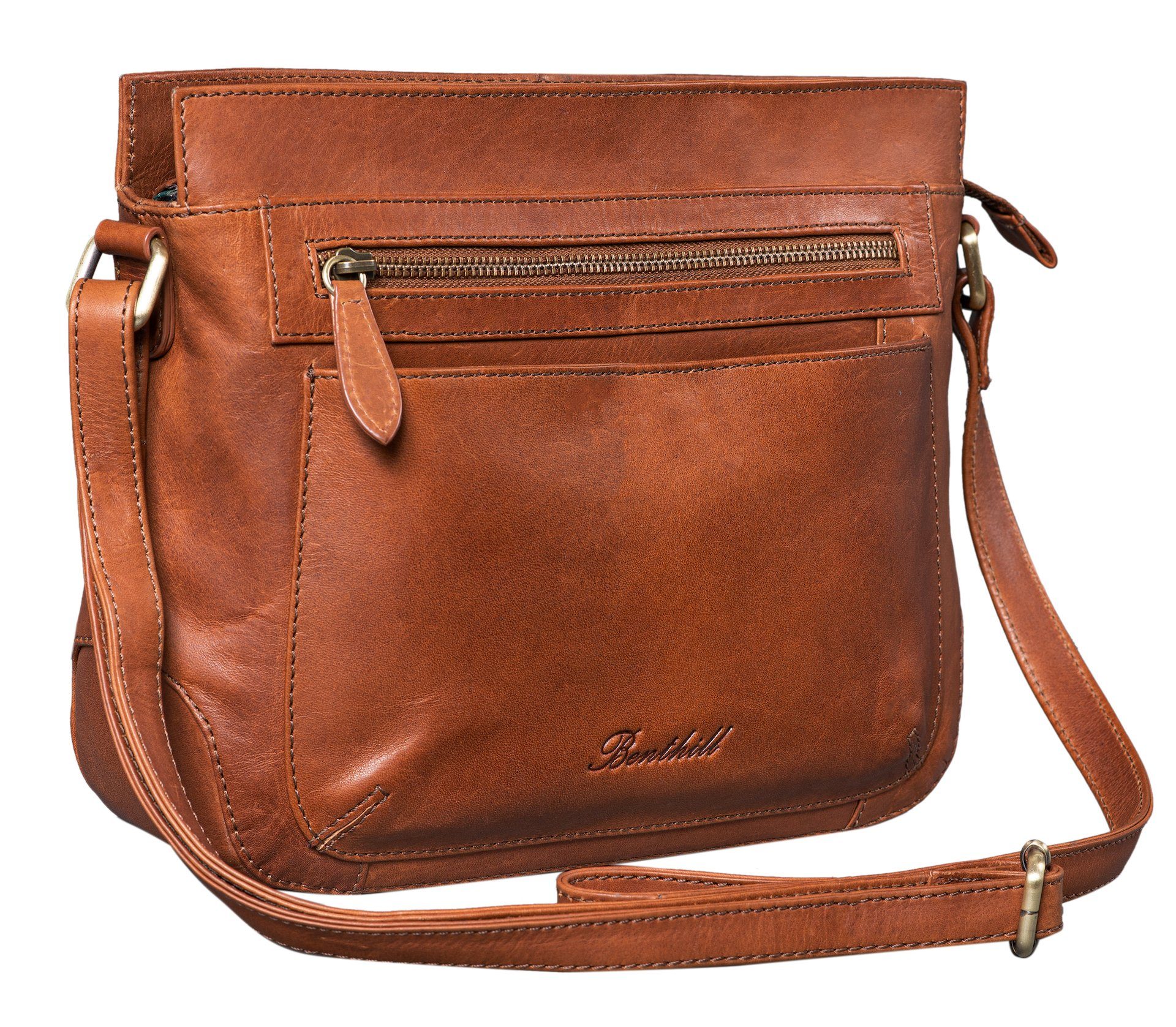 Benthill Umhängetasche Damen Echt Leder Handtasche günstig online kaufen