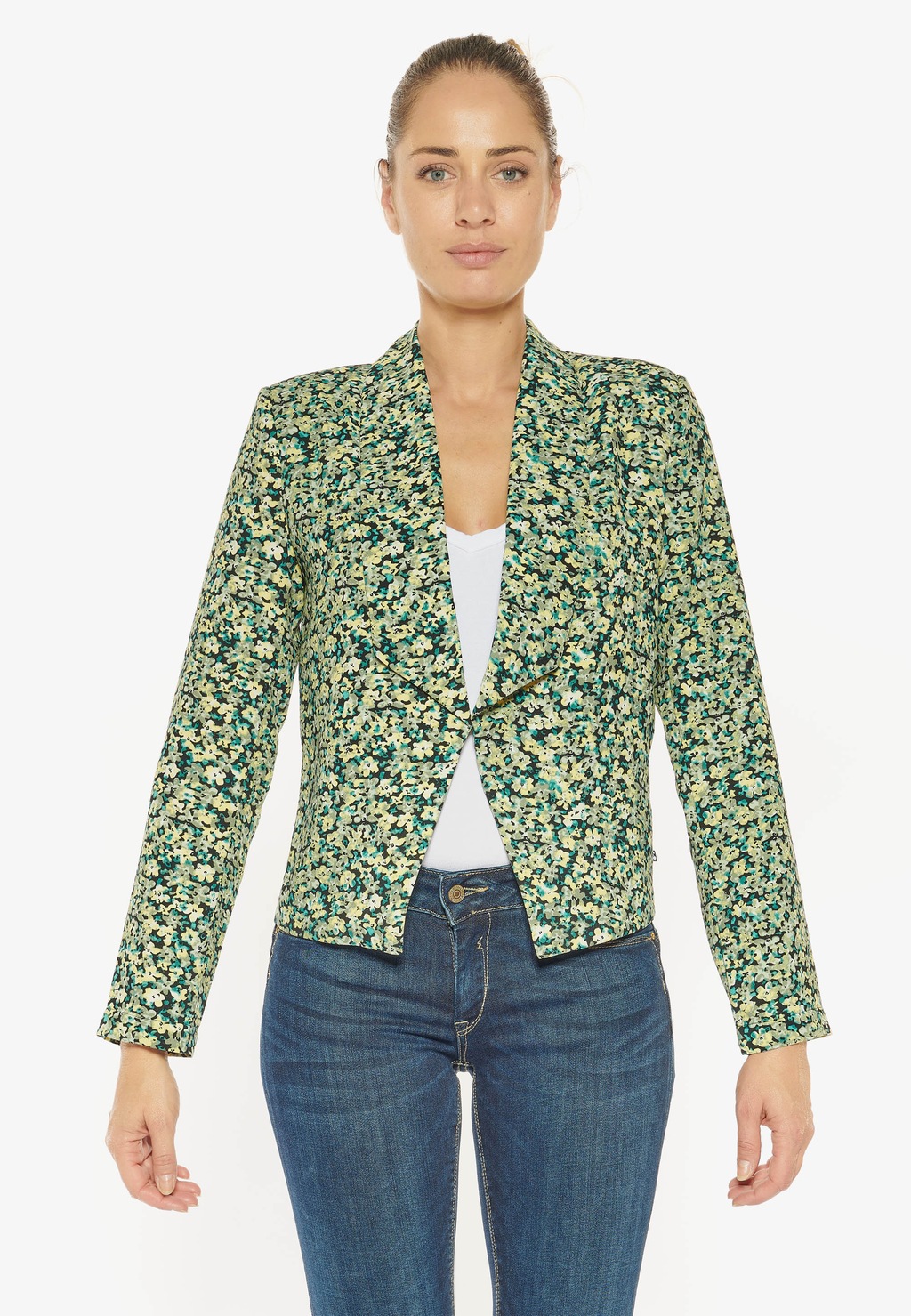 Le Temps Des Cerises Jackenblazer "MERYA", mit floralem Allover-Print günstig online kaufen