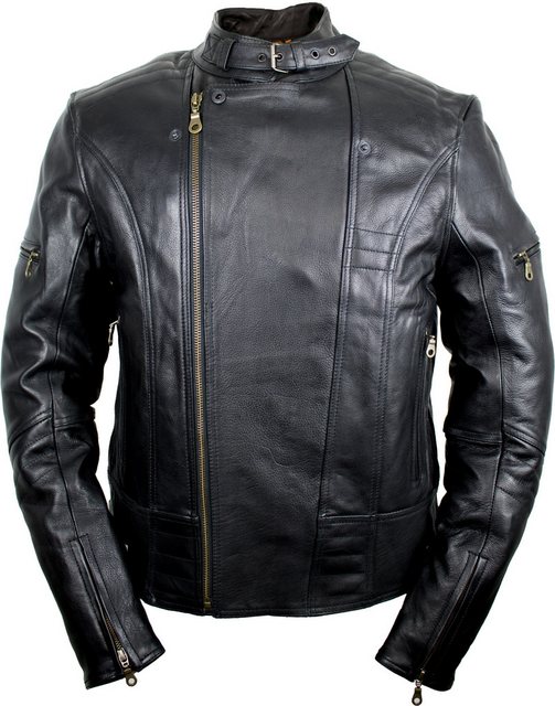 MDM Motorradjacke Herren Motorradjacke aus echtem Leder mit Protektoren Her günstig online kaufen