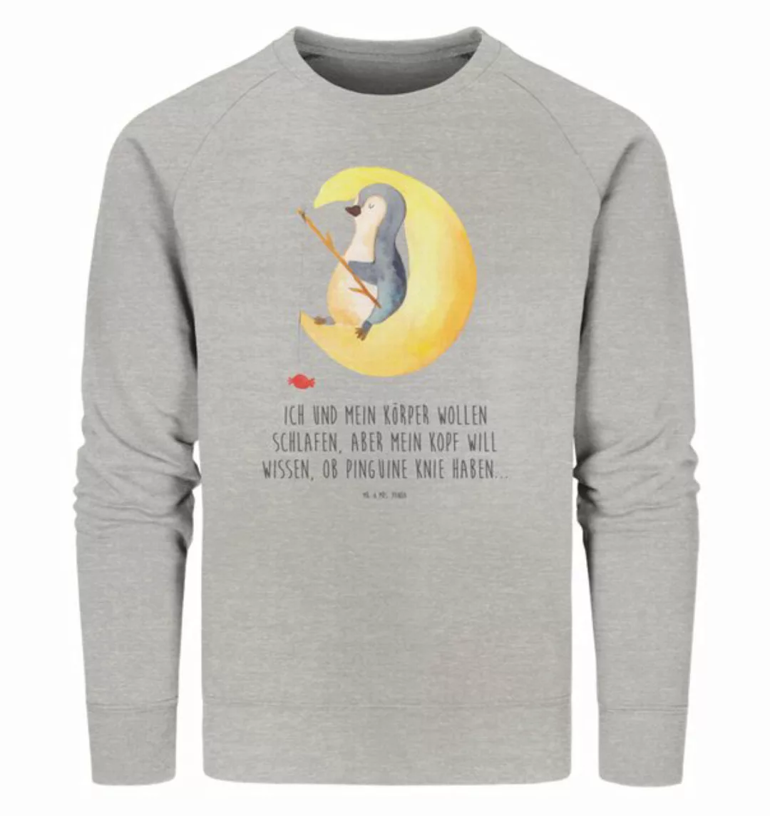 Mr. & Mrs. Panda Longpullover Größe XL Pinguin Mond - Heather Grey - Gesche günstig online kaufen