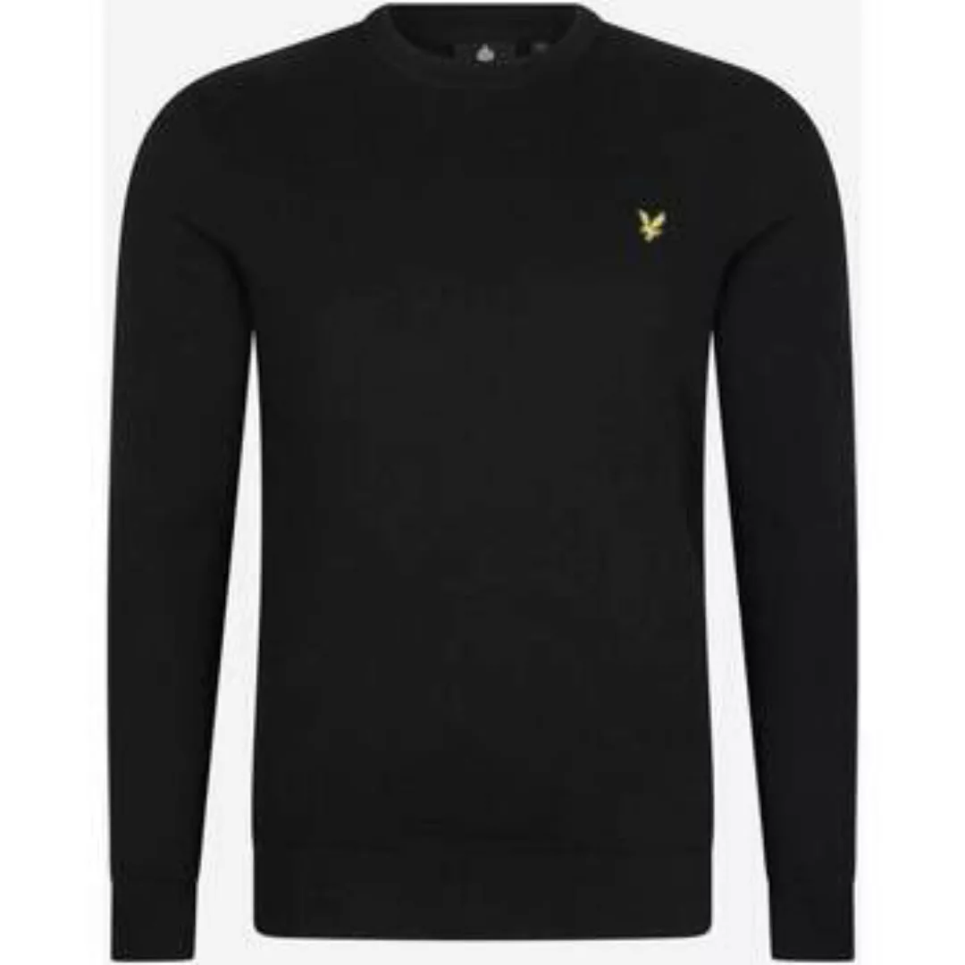 Lyle & Scott  Pullover Cotton crew neck jumper - jet black günstig online kaufen