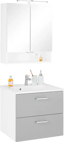 welltime Badmöbel-Set "Ribera", (2 St.), Spiegelschrank Breite 60 cm, Wasch günstig online kaufen