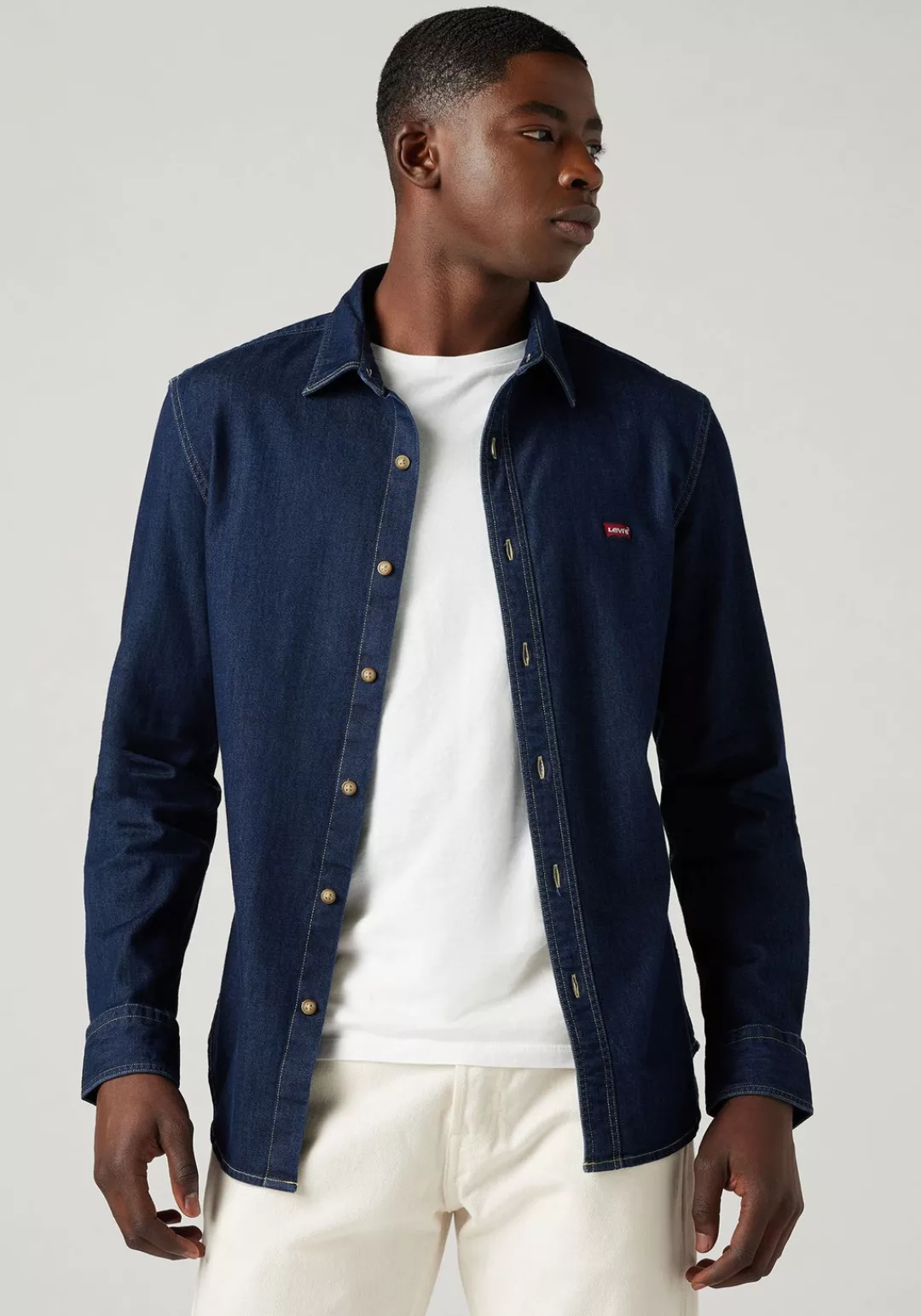 Levi's® Jeanshemd LS BATTERY HM SHIRT SLIM aus pflegeleichtem Baumwollmix günstig online kaufen