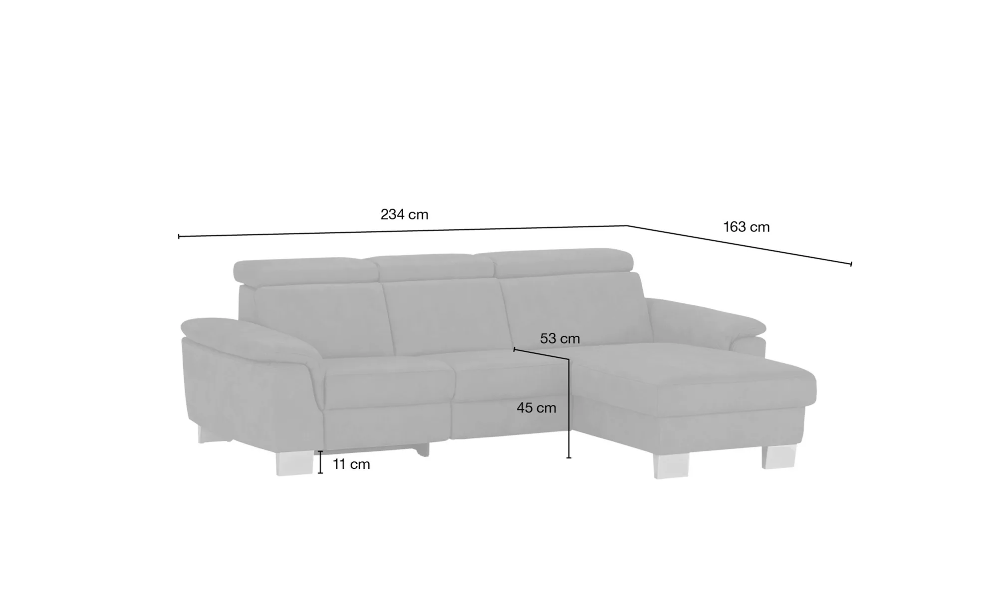 Mein Sofa bold Ecksofa  Beata ¦ grün ¦ Maße (cm): B: 234 H: 80 T: 163 Polst günstig online kaufen