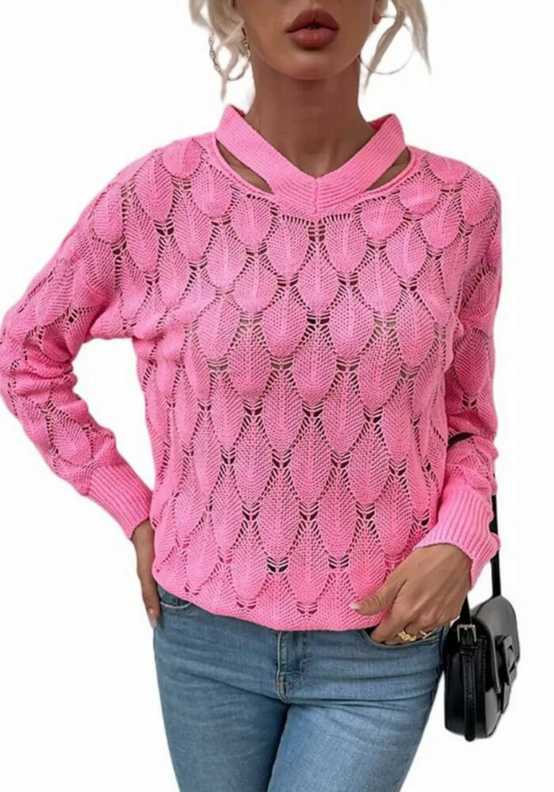 Nebelmeer Strickpullover Gestricktes Oberteil Herbst Winter Damen Pullover günstig online kaufen