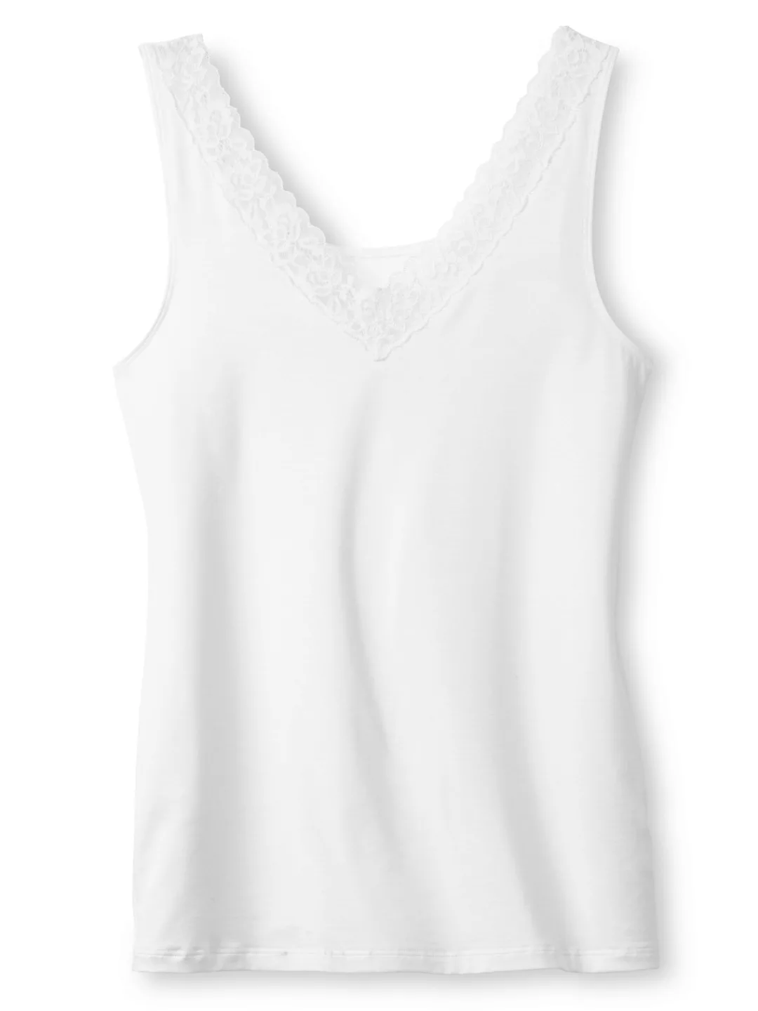 CALIDA Unterhemd "Natural Comfort Lace", Tank-Top, Baumwoll-Top mit schöner günstig online kaufen