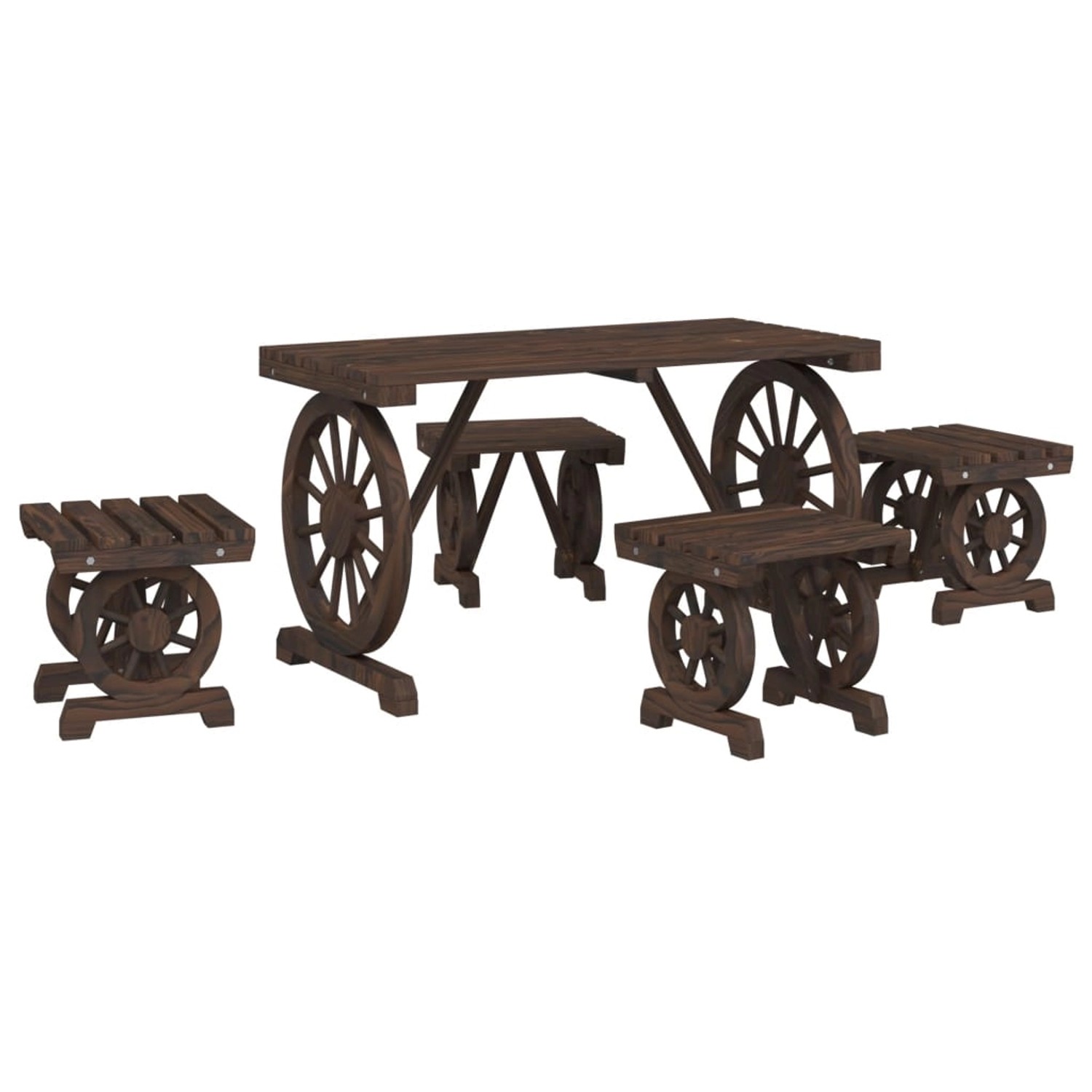 vidaXL 5-Tlg Garten-Essgruppe Massivholz Tanne 3207140 günstig online kaufen