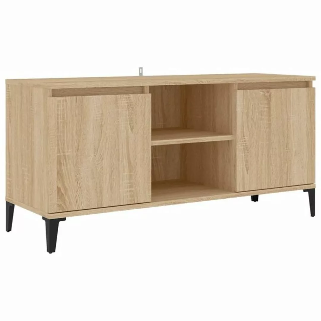 vidaXL TV-Schrank TV-Schrank mit Metallbeinen Sonoma Eiche 103,5x35x50 cm L günstig online kaufen