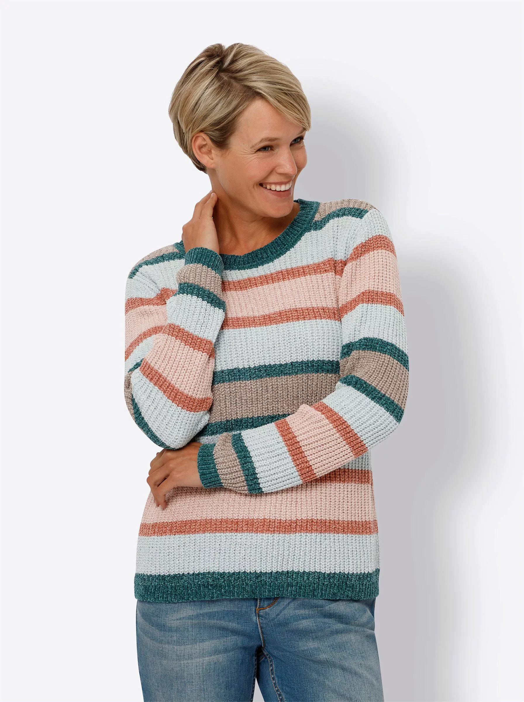 Sieh an! Strickpullover Rundhalspullover günstig online kaufen